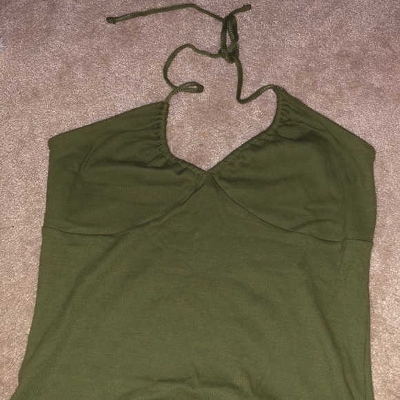 Stunning Garage Green Halter Dress - Picture 6 of 6